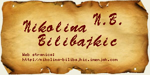 Nikolina Bilibajkić vizit kartica